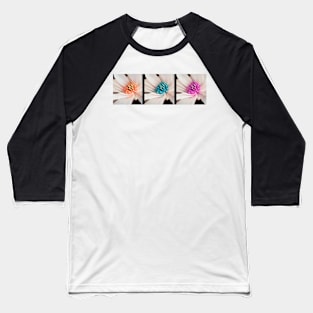 Flower Trio Pop Art Style photo art Baseball T-Shirt